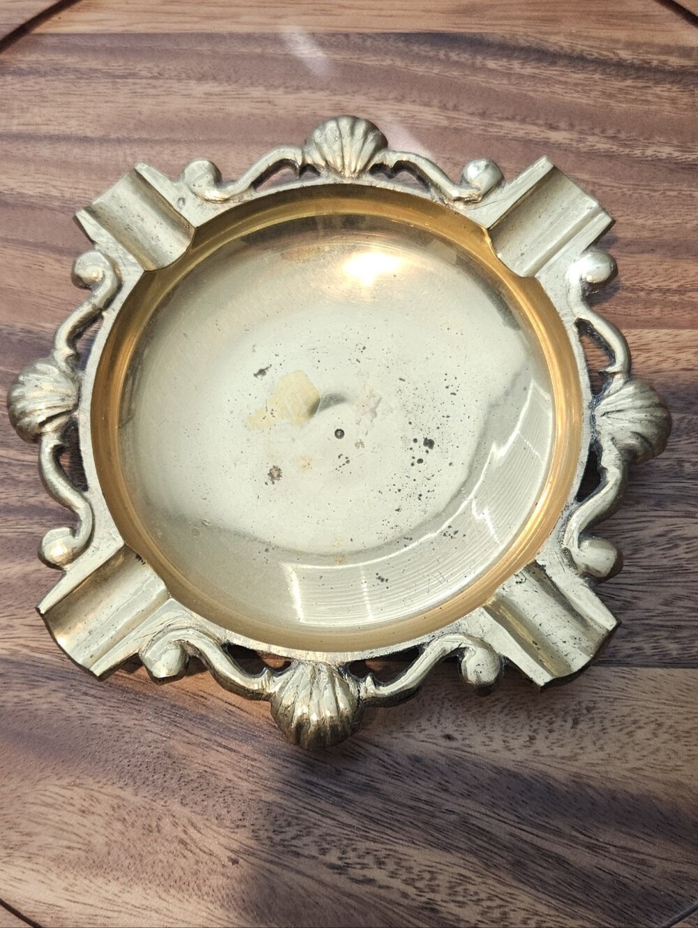 Brass Seashell Ashtray